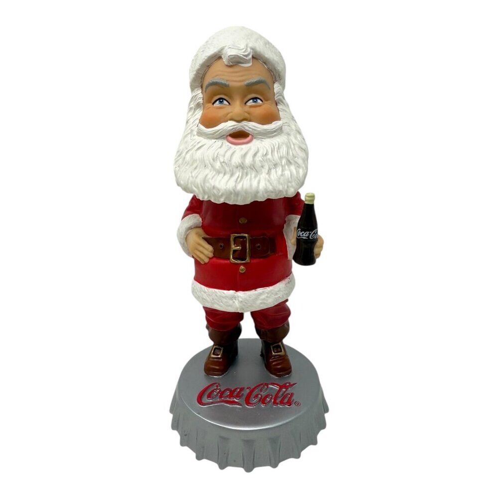 Coca-Cola Hardee’s 2002 Collectible Santa Figurine Bobble Head Holiday with Box